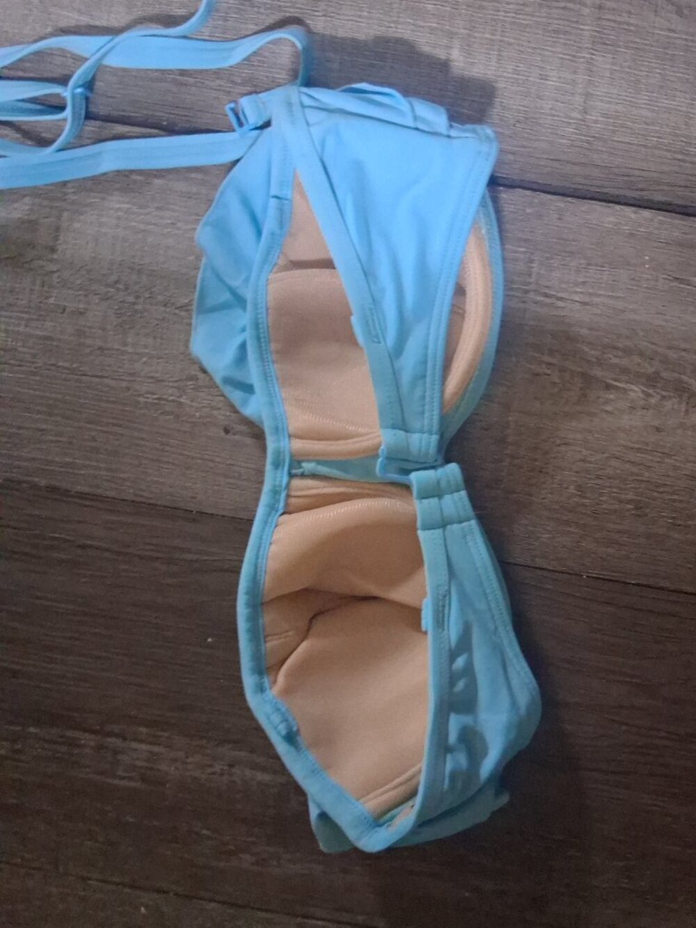 Coco Rave Small Blue Ruffle Bikini Set Small 32 B NEW - Picture 4 of 6